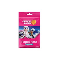 Papel Fotográfico Office Paper Brillante 180g Por 25 Hojas Jumbo